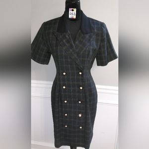 Vintage Evanna Plaid Dress-size 8P